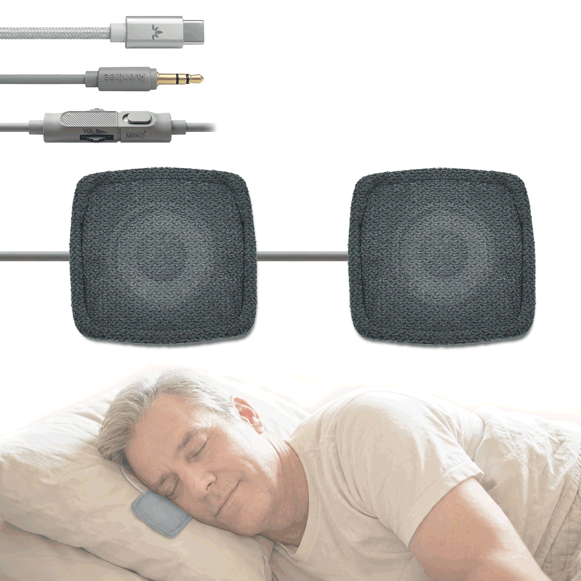 Slumber Duo | Wired Dual Pillow Speaker for Sleeping