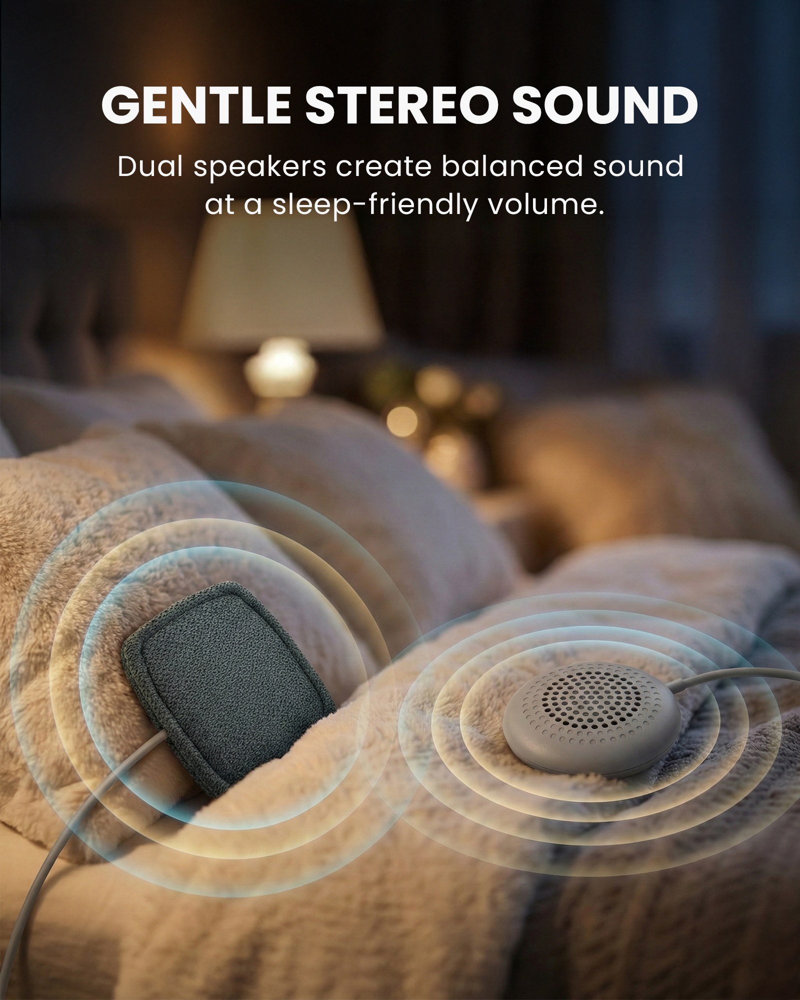 Slumber Duo | Wired Dual Pillow Speaker for Sleeping