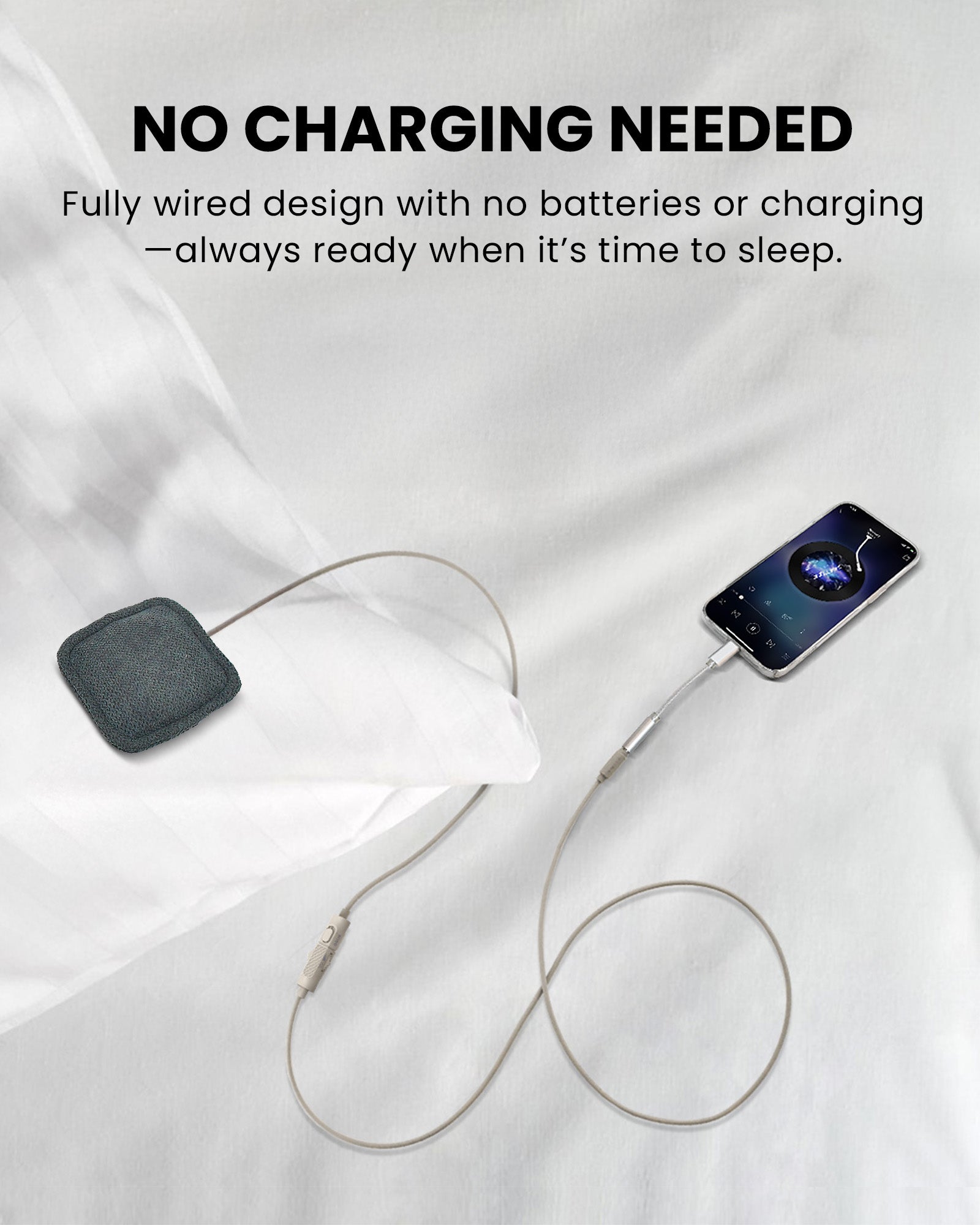 Slumber Mini | Wired Mini Pillow Speaker for Sleeping
