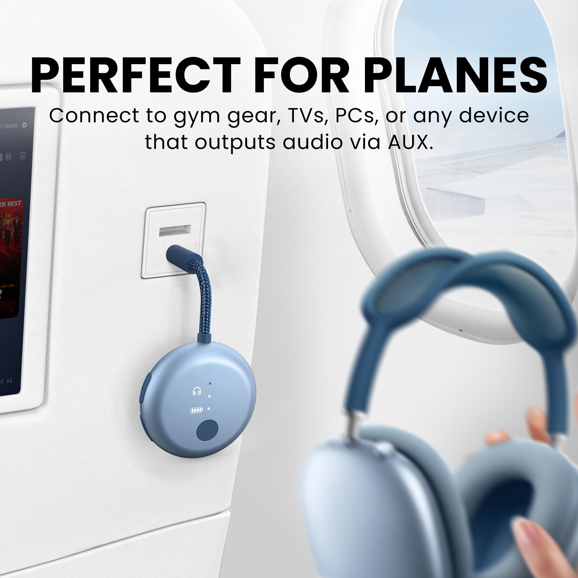 SoundJet R1 | Airplane Bluetooth Adapter for Two Headphones