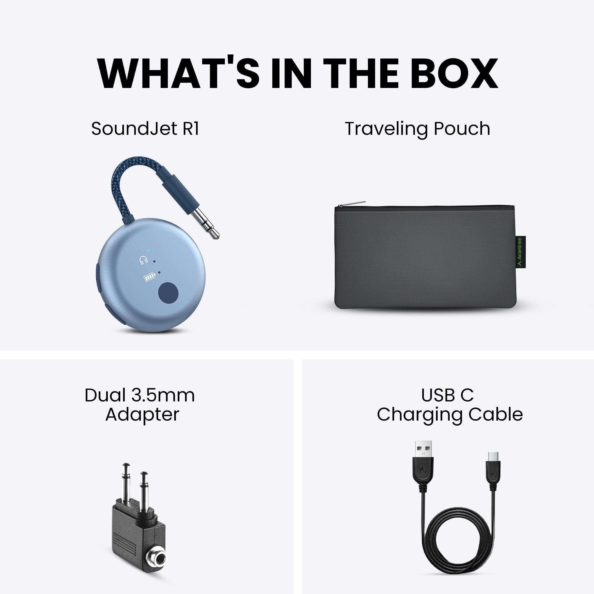 SoundJet R1 | Airplane Bluetooth Adapter for Two Headphones