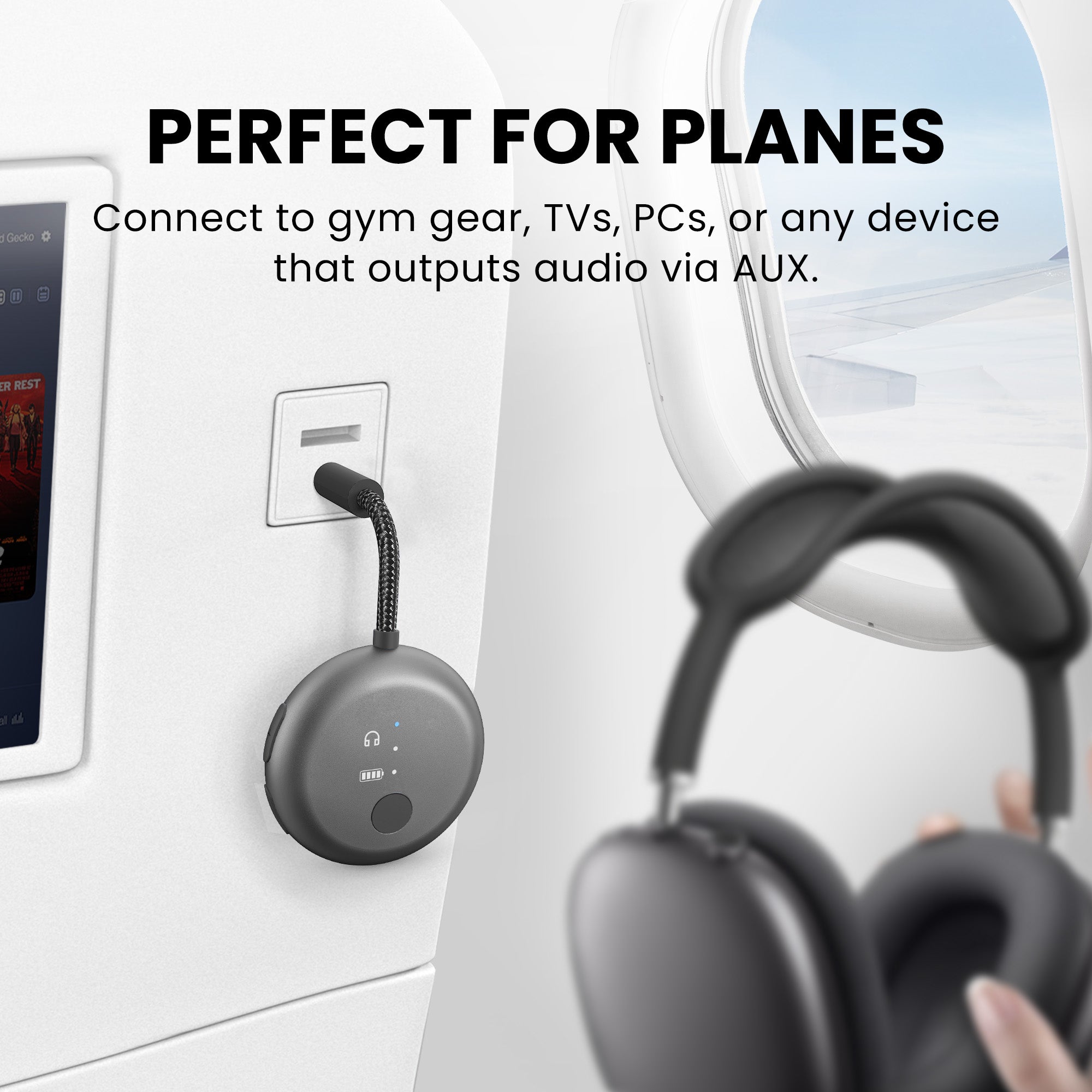 SoundJet R1 | Airplane Bluetooth Adapter for Two Headphones