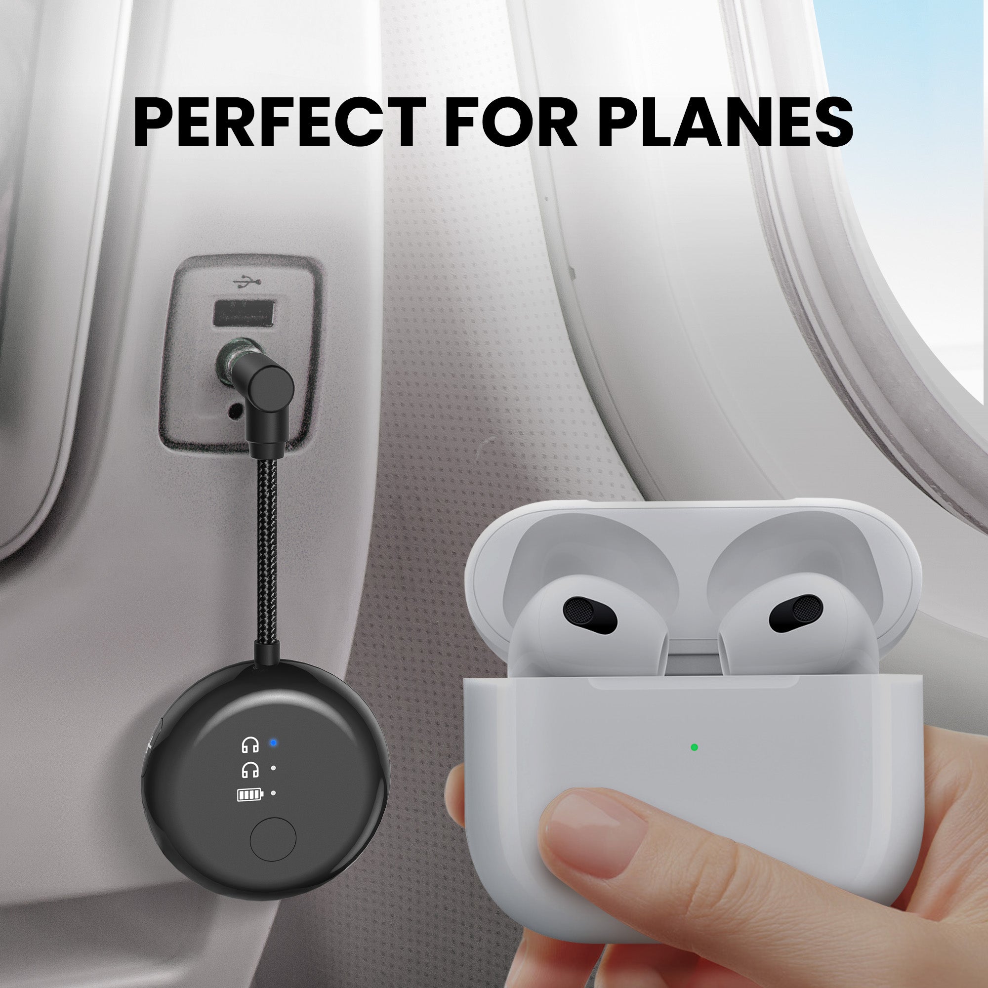 SoundJet R1 | Airplane Bluetooth Adapter for Two Headphones