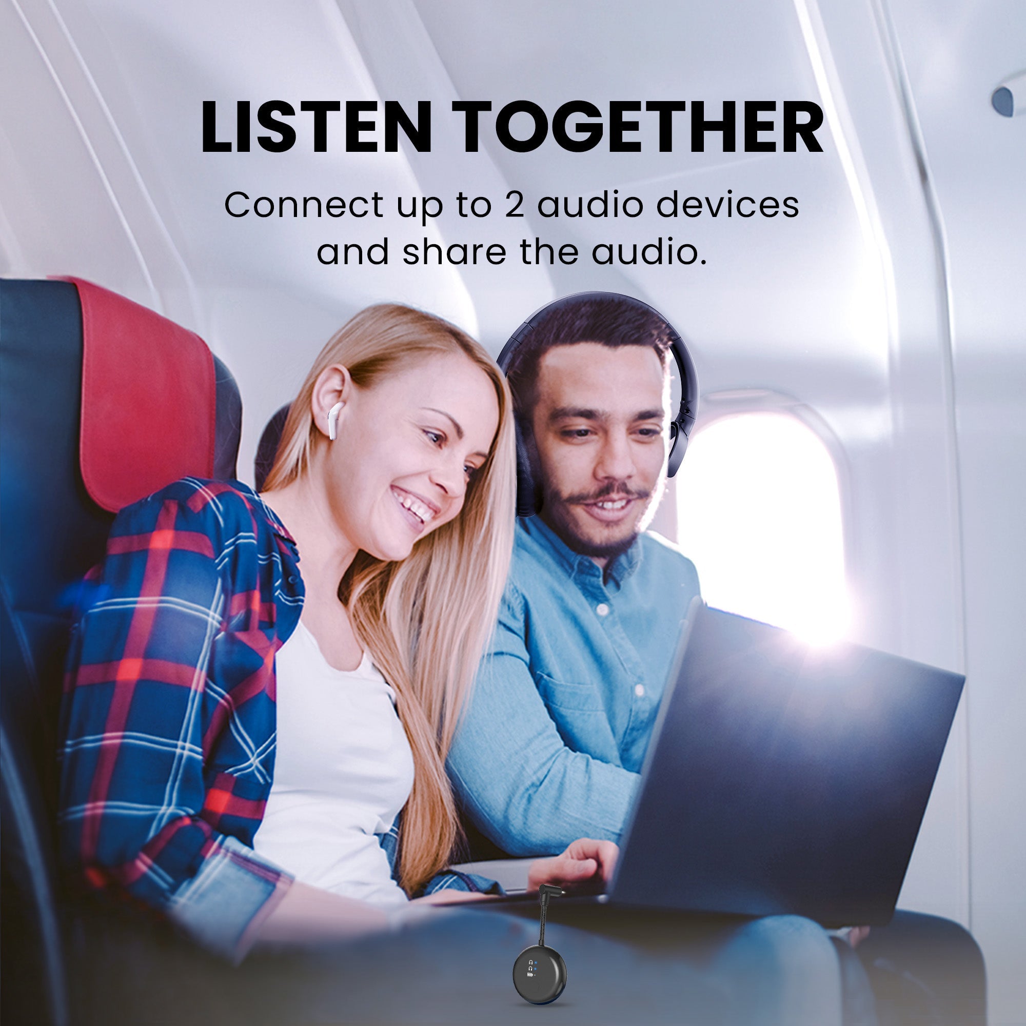 SoundJet R1 | Airplane Bluetooth Adapter for Two Headphones