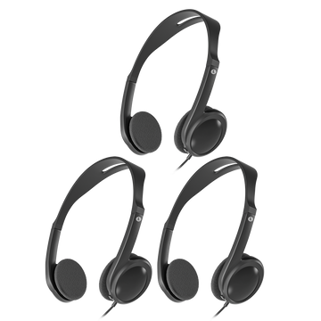 3-Pack Wired On-ear Headphones