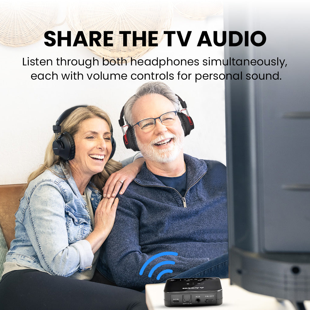 HT41899 Plus 2 | Dual TV Headphones & Wireless Charging Docks