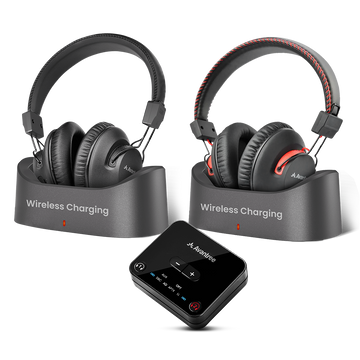 HT41899 Plus 2 | Dual TV Headphones & Wireless Charging Docks