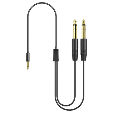 Dual 6.35mm TS to 3.5mm TRS Adapter