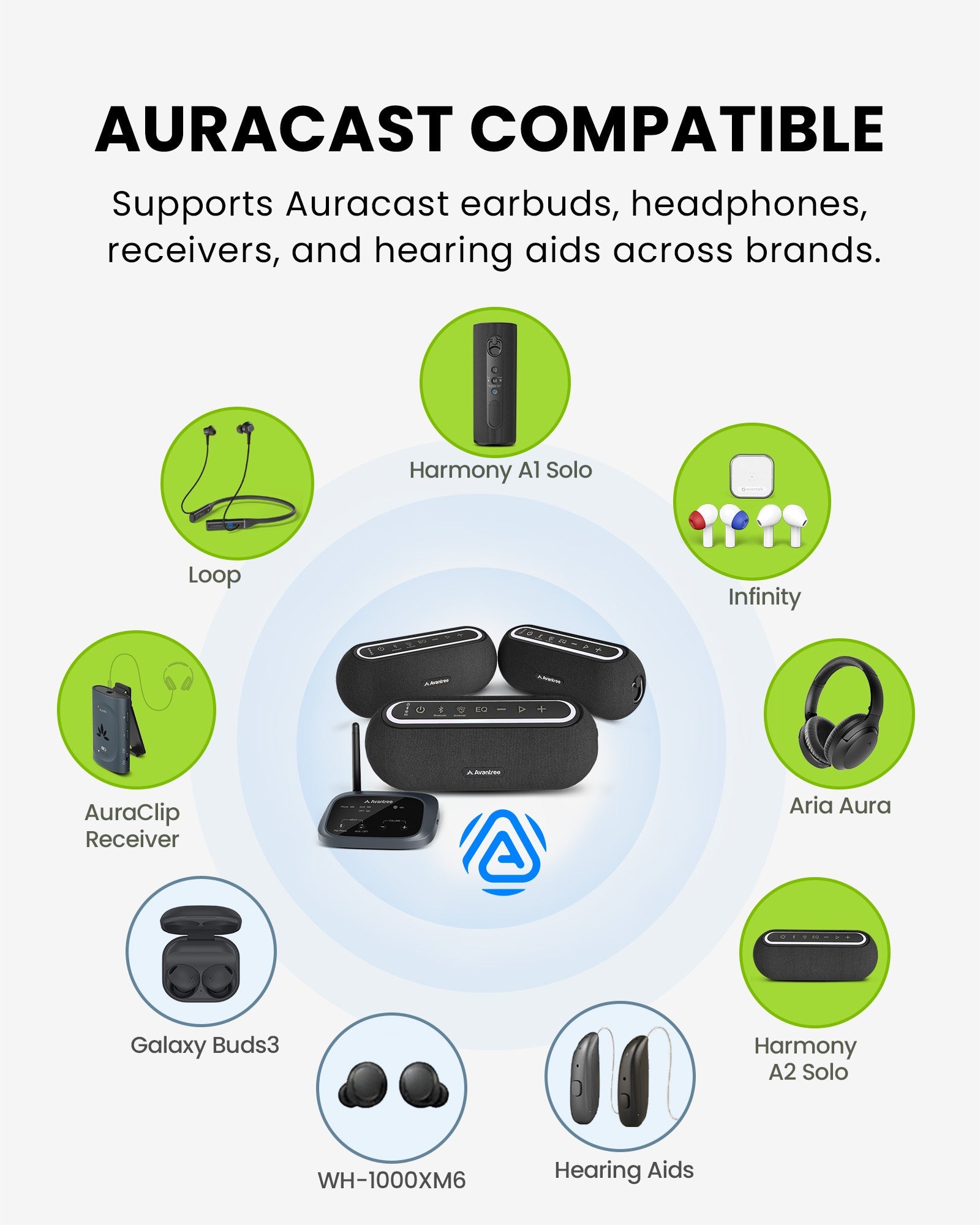 Harmony A2 | Auracast Multi-Room Speaker System Enhanced Sound