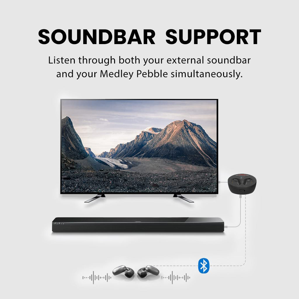 Medley Pebble | Open Ear Wireless Wireless for TV