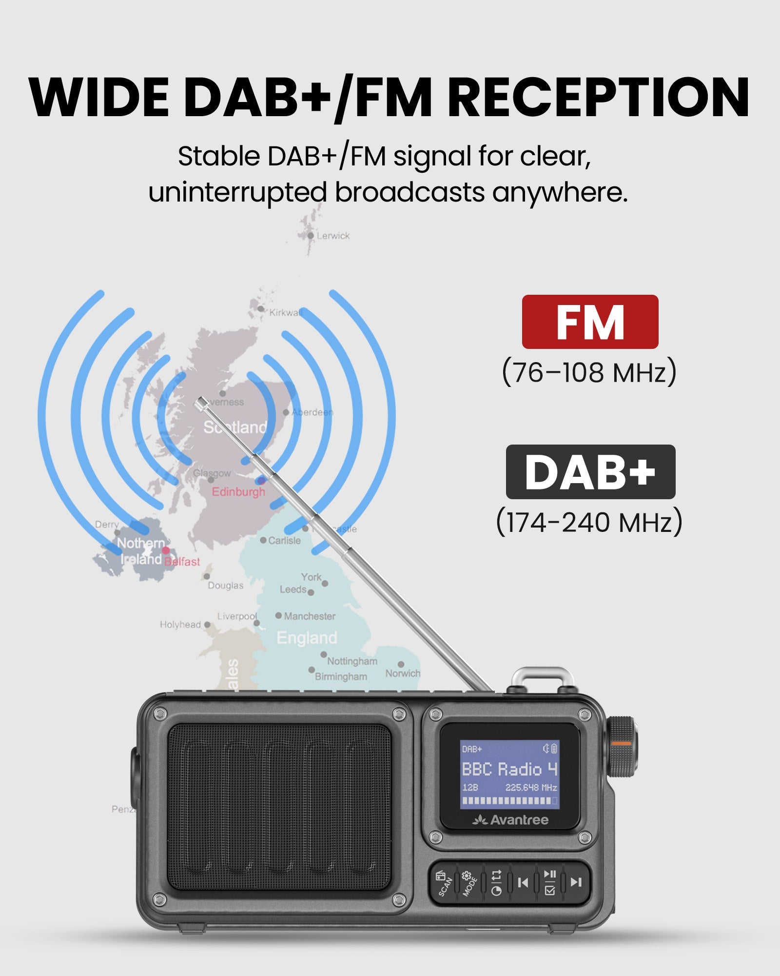 SP851-DAB | DAB+/FM Digital Radio w/ Bluetooth 6.0