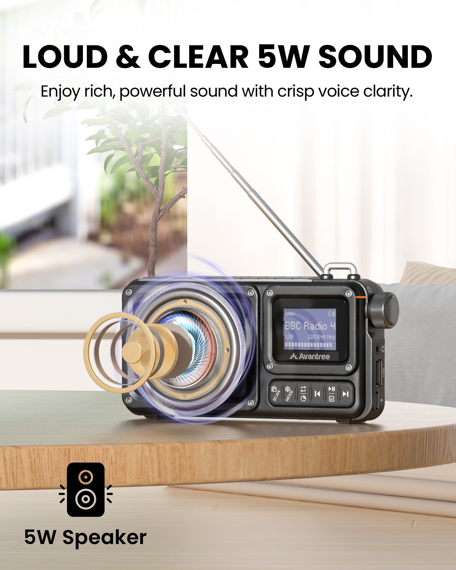 SP851-DAB | DAB+/FM Digital Radio w/ Bluetooth 6.0