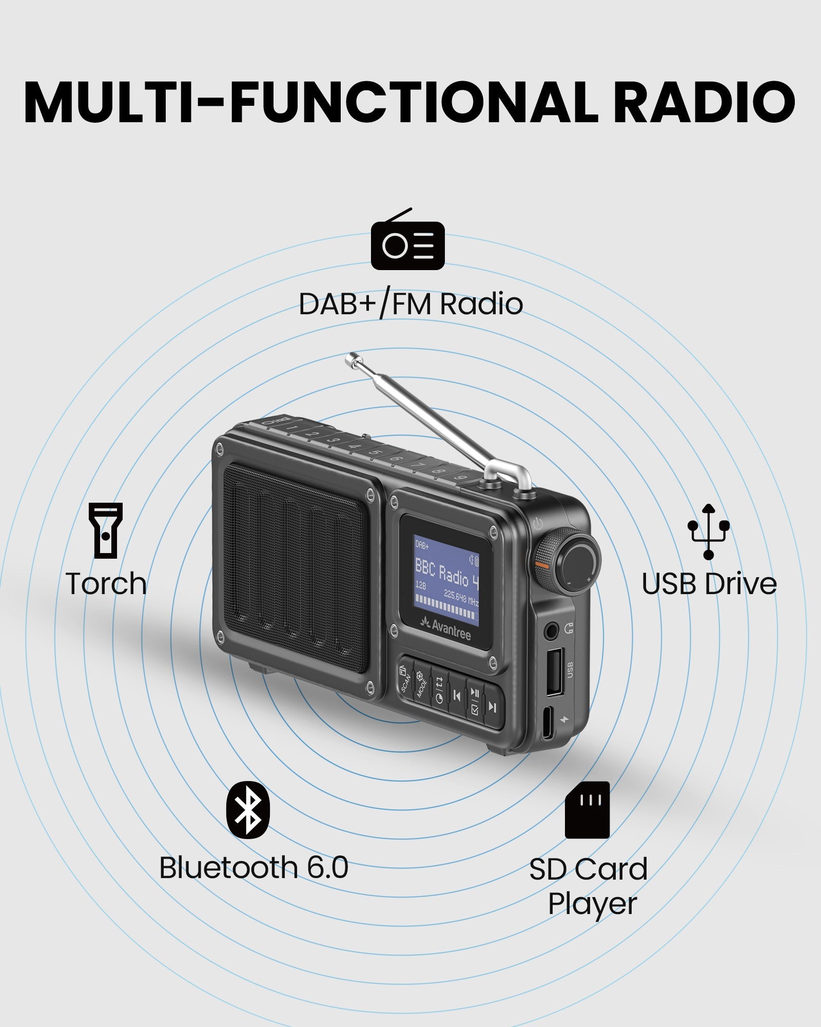 SP851-DAB | DAB+/FM Digital Radio w/ Bluetooth 6.0