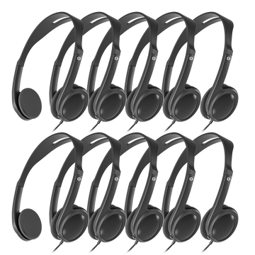 10-Pack Wired On-Ear Headphones