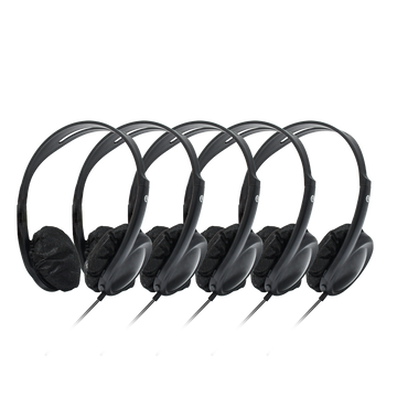 Wired On-Ear Headphones 5 Pack