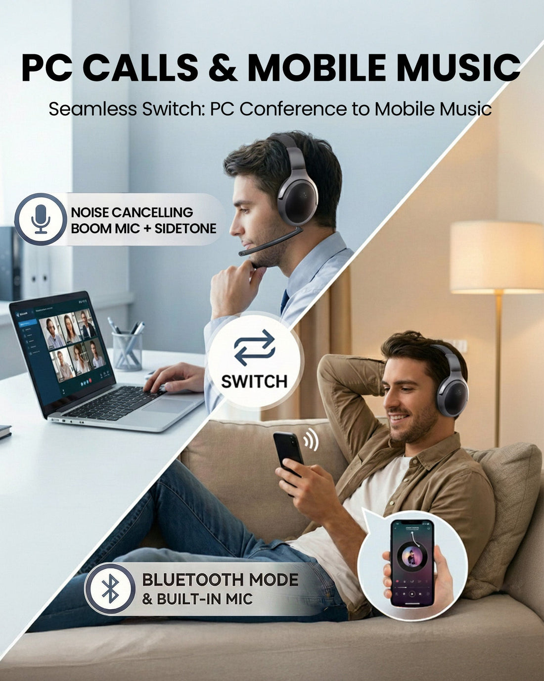 Aria 3 | Noise Cancelling Headphones with Mic