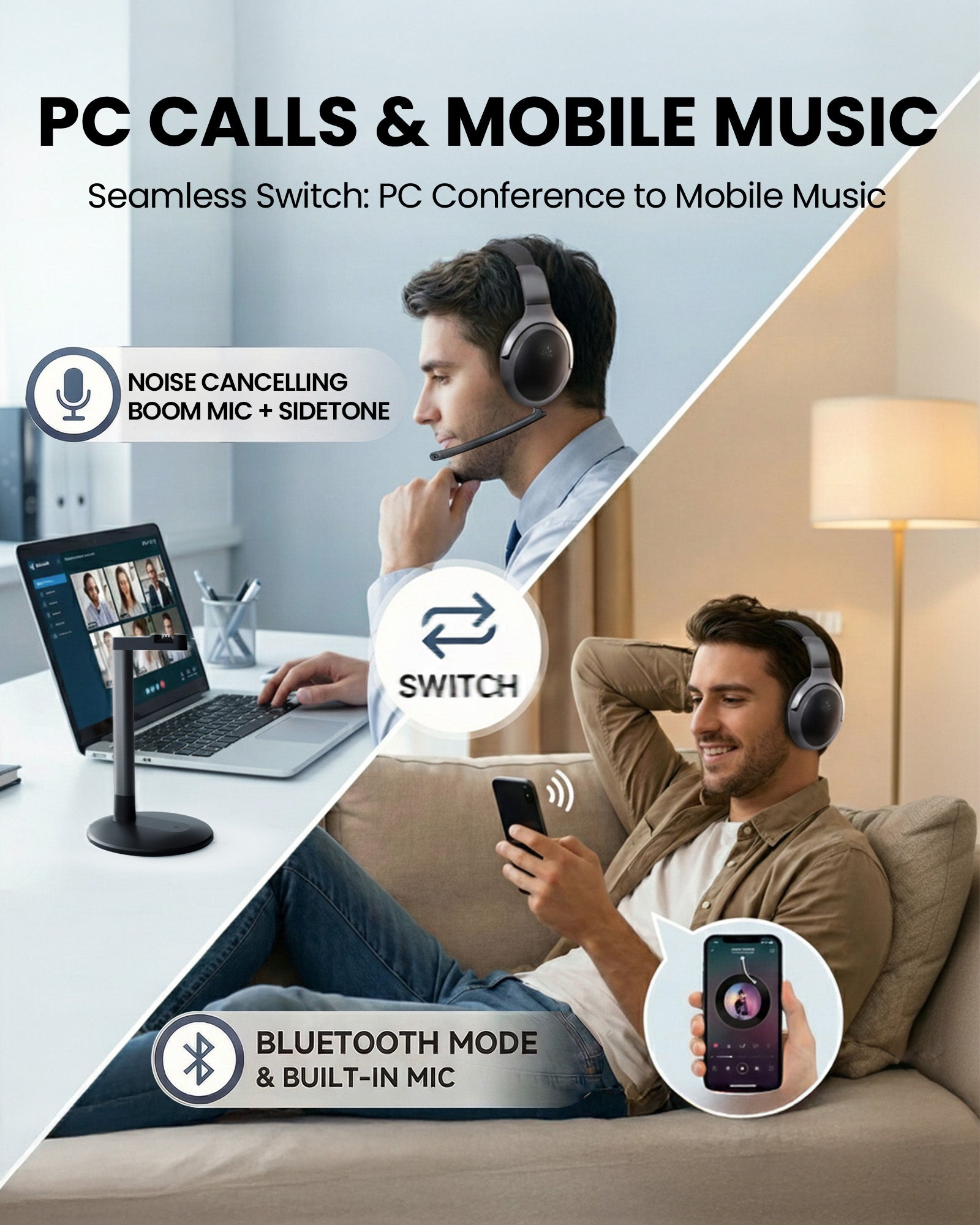 Aria Podio 3 | Wireless Headphones with Mic