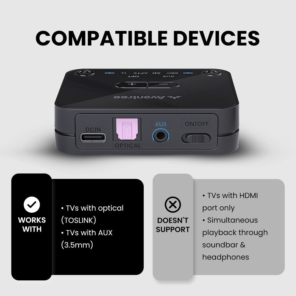 Audikast 3 | Bluetooth Audio Transmitter for TV