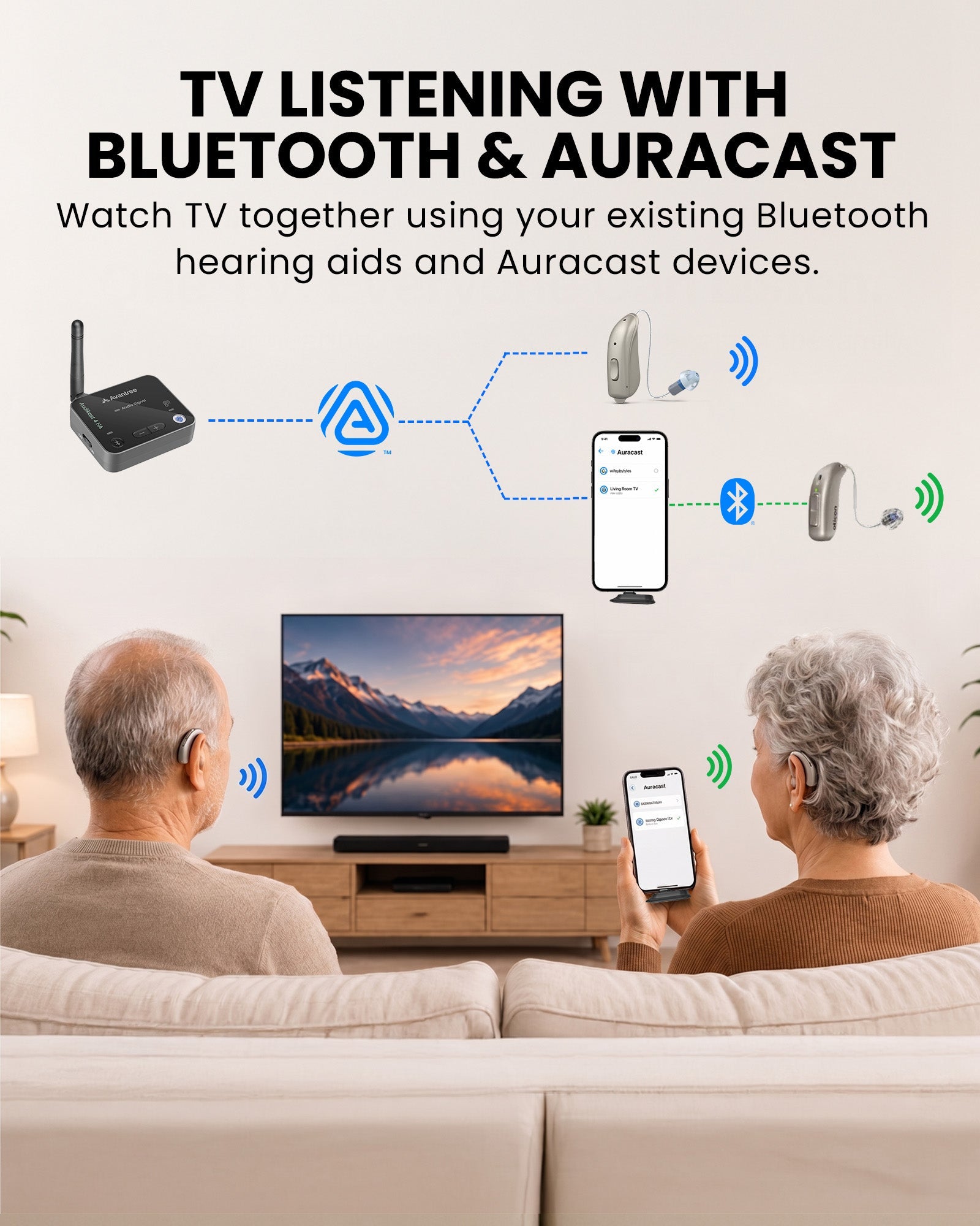 Aura C | Auracast Receiver for phones to receive broadcasts