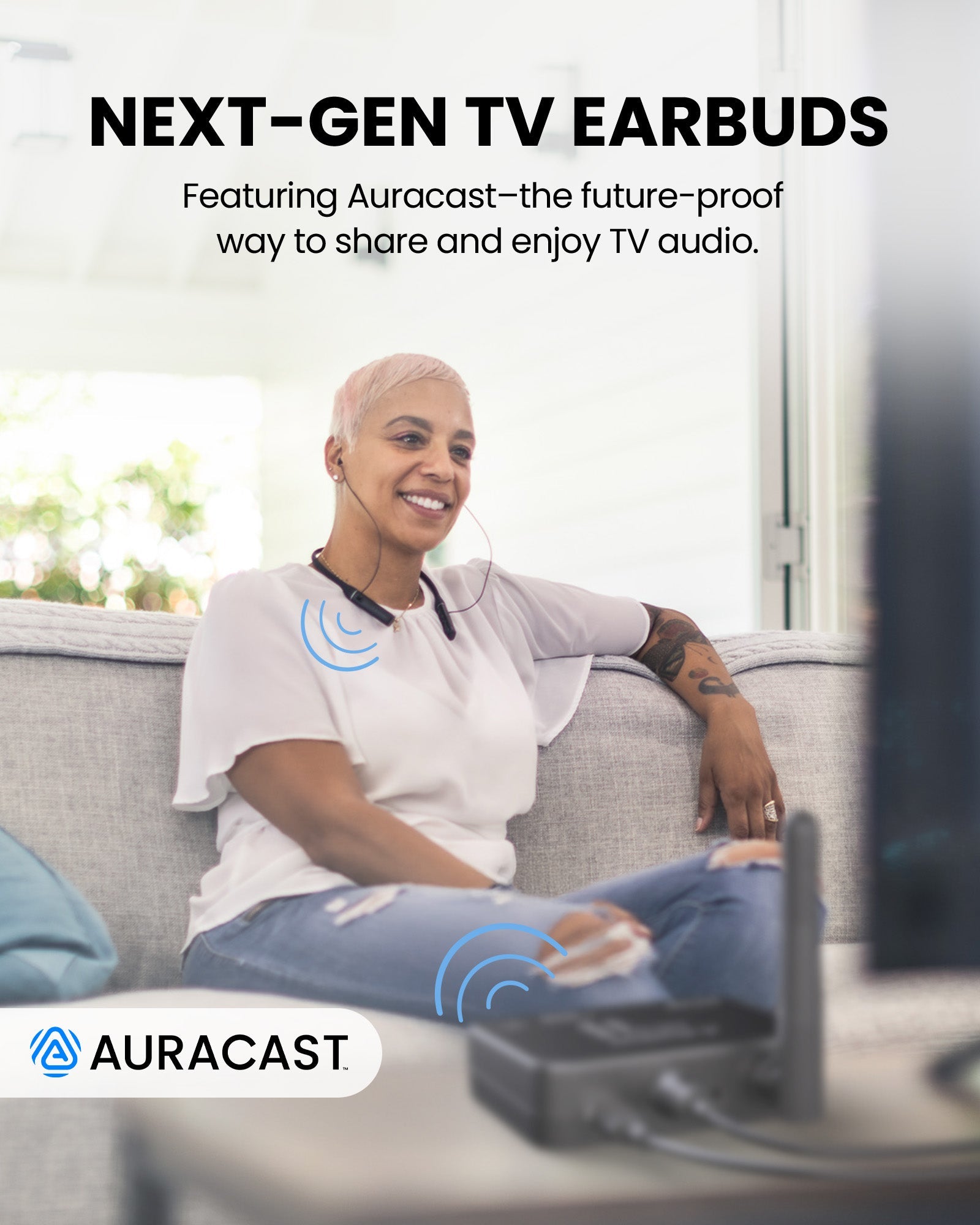 Aura Loop | Auracast TV Earbuds & Transmitter Set