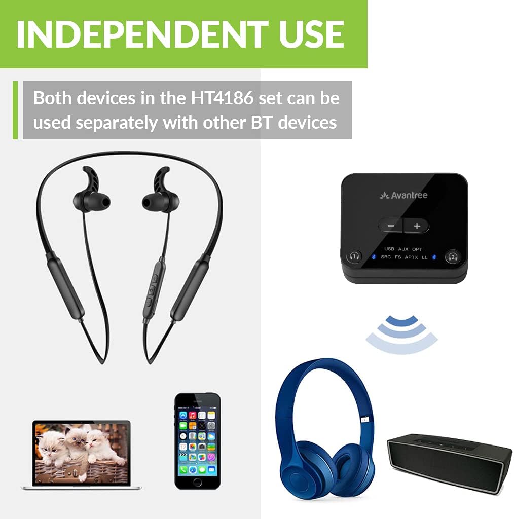 HT4186 | Wireless Headphones Earbuds for TV Watching