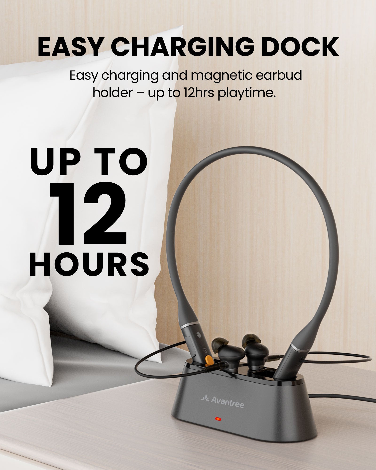 Loop  | Auracast Neckband Earbuds with Charging Dock