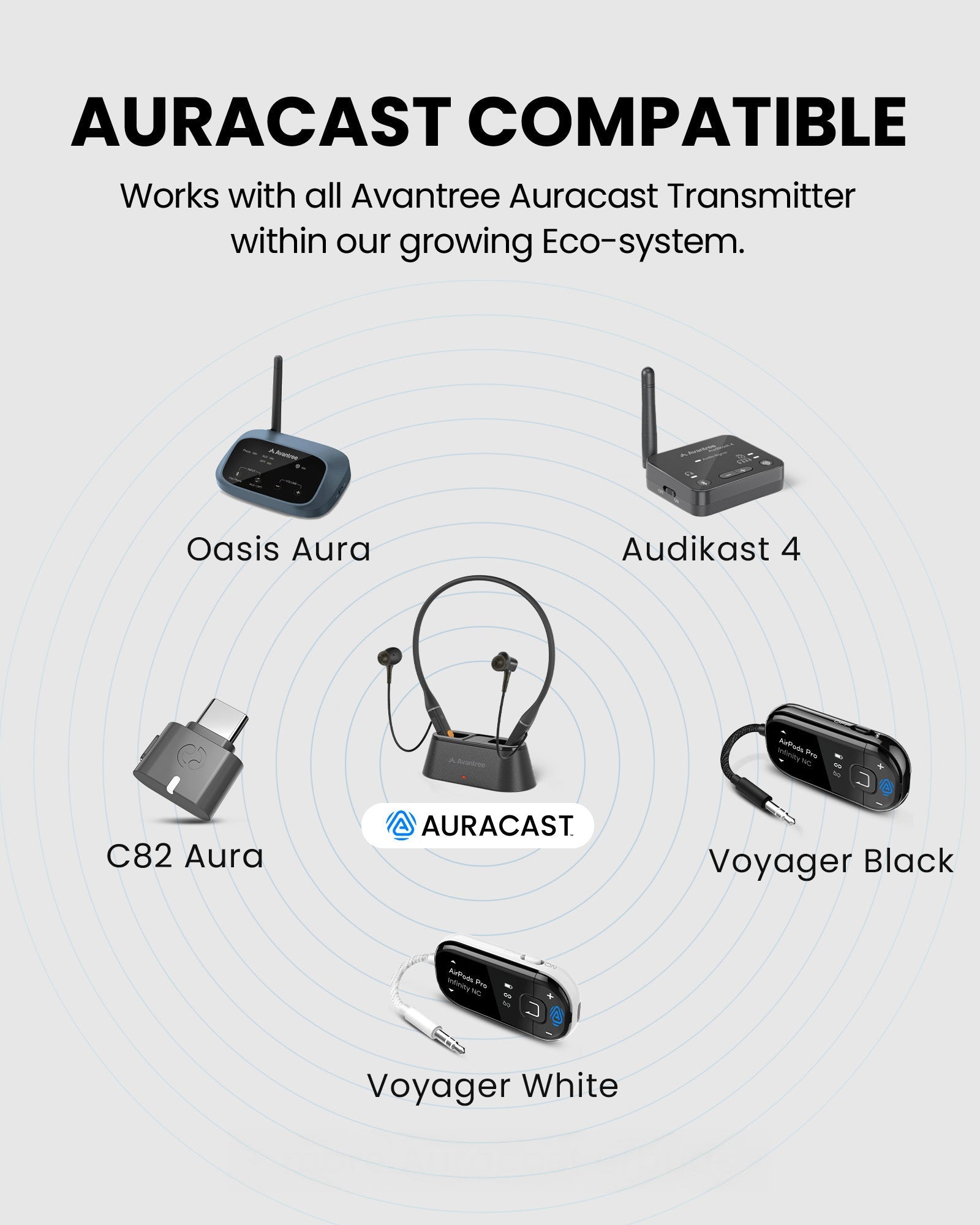Loop  | Auracast Neckband Earbuds with Charging Dock