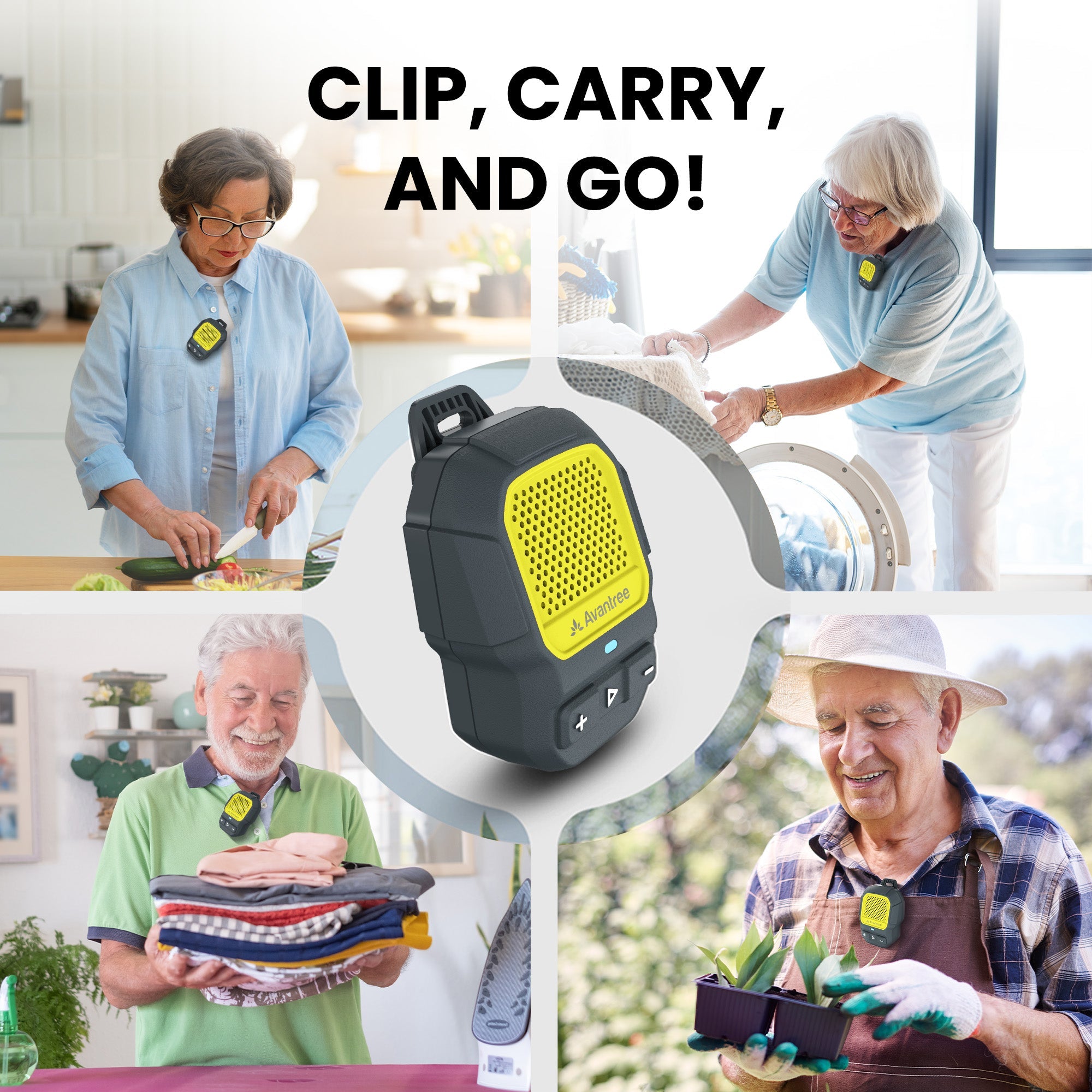 ShareCast Solo | Clip-On Auracast Wearable Speaker