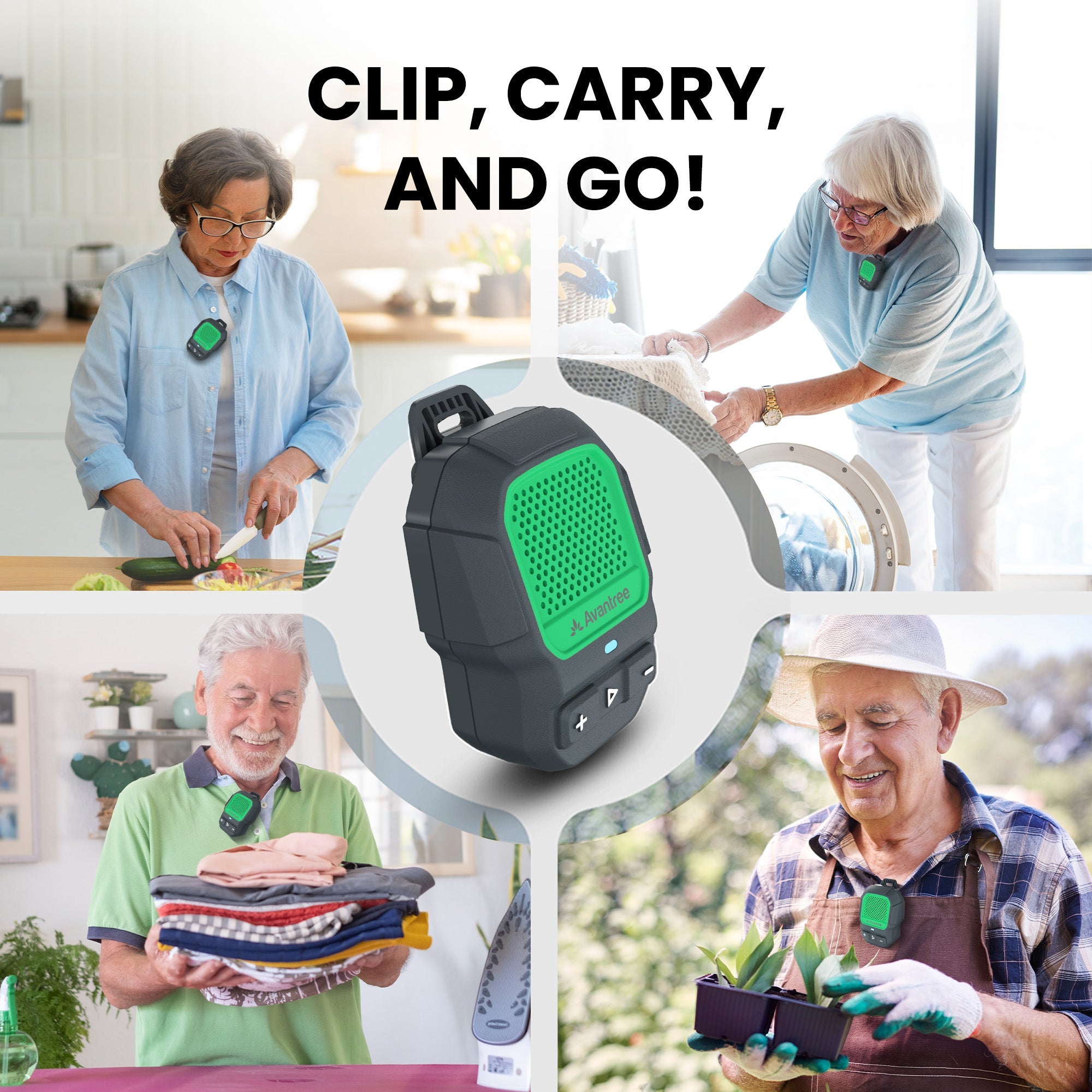 ShareCast Solo | Clip-On Auracast Wearable Speaker