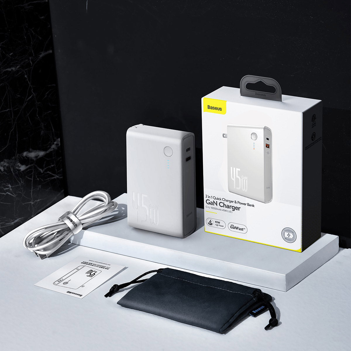 Baseus GaN 2 in 1 Power Bank 45W 10000mAh