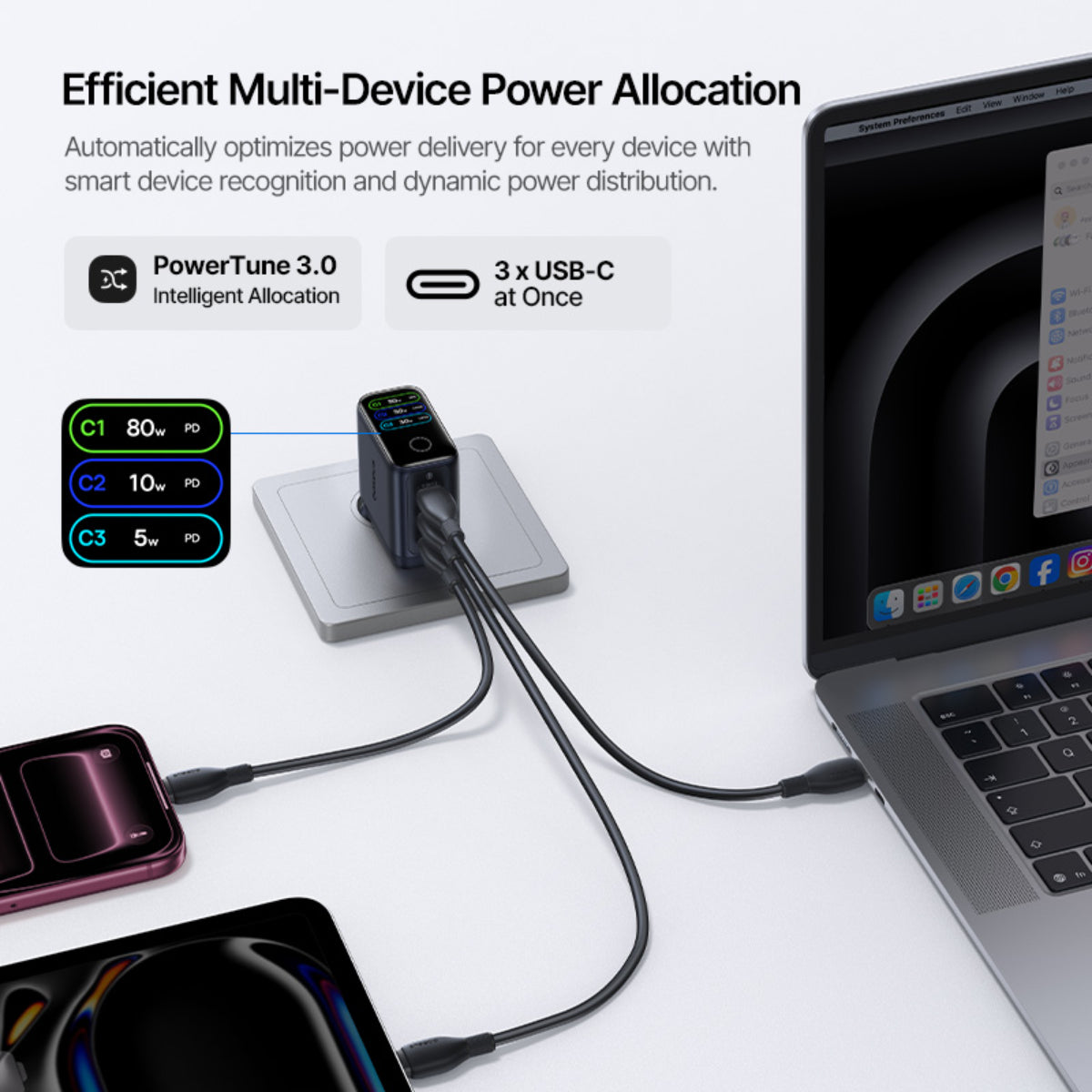 Baseus PicoGo AH22 Digital Display Fast Charger 3C 100W