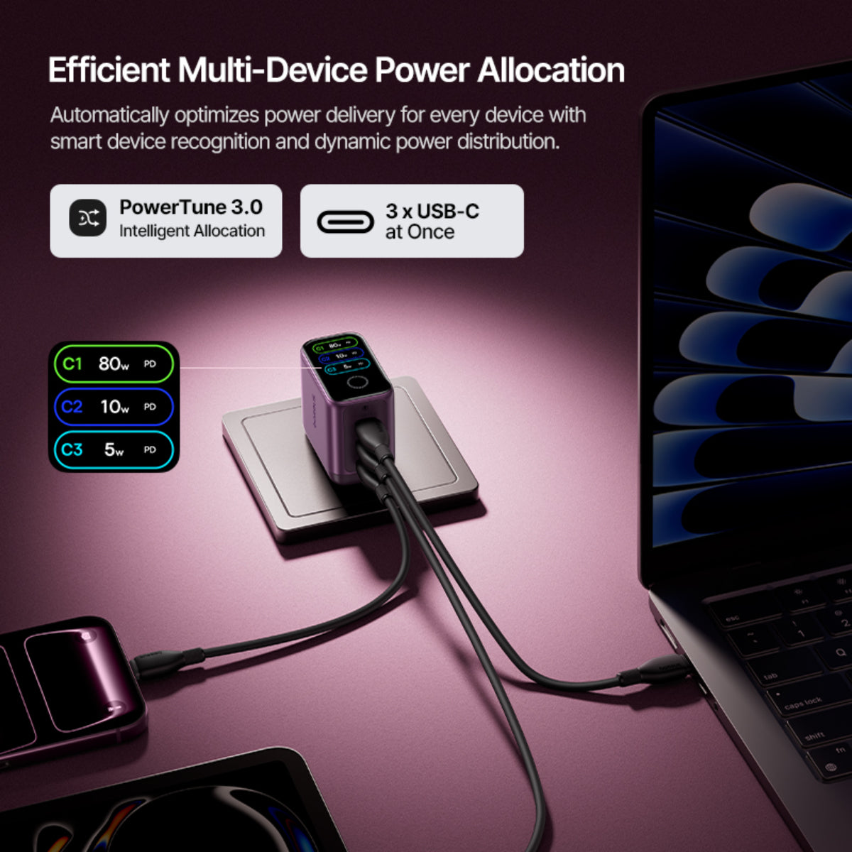 Baseus PicoGo AH22 Digital Display Fast Charger 3C 100W