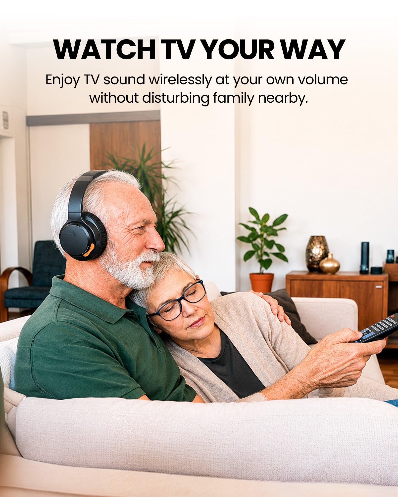 Ensemble Pro | Senior-Friendly Wireless TV Headphones