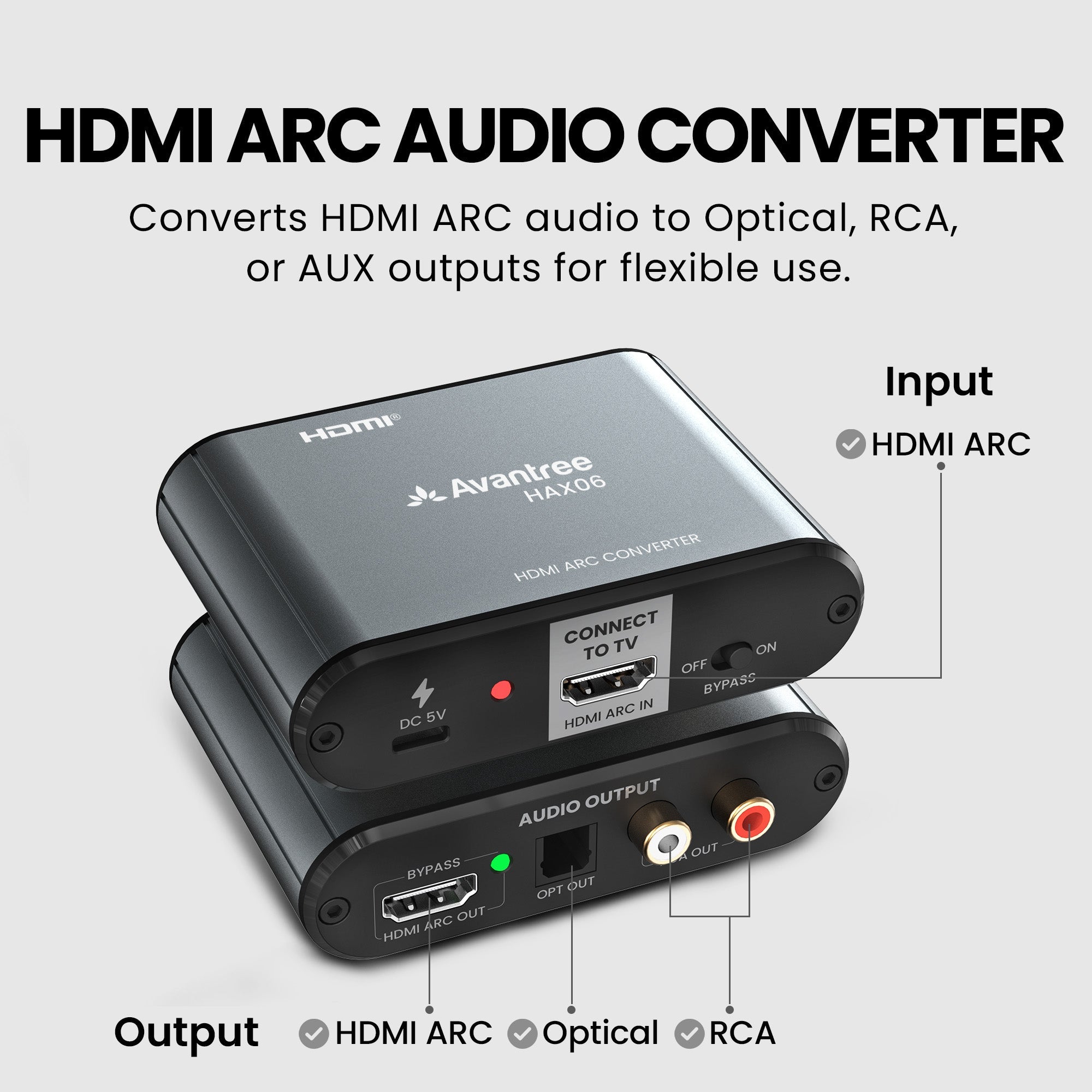 HAX06 | Hdmi Arc Audio Extractor Passthrough