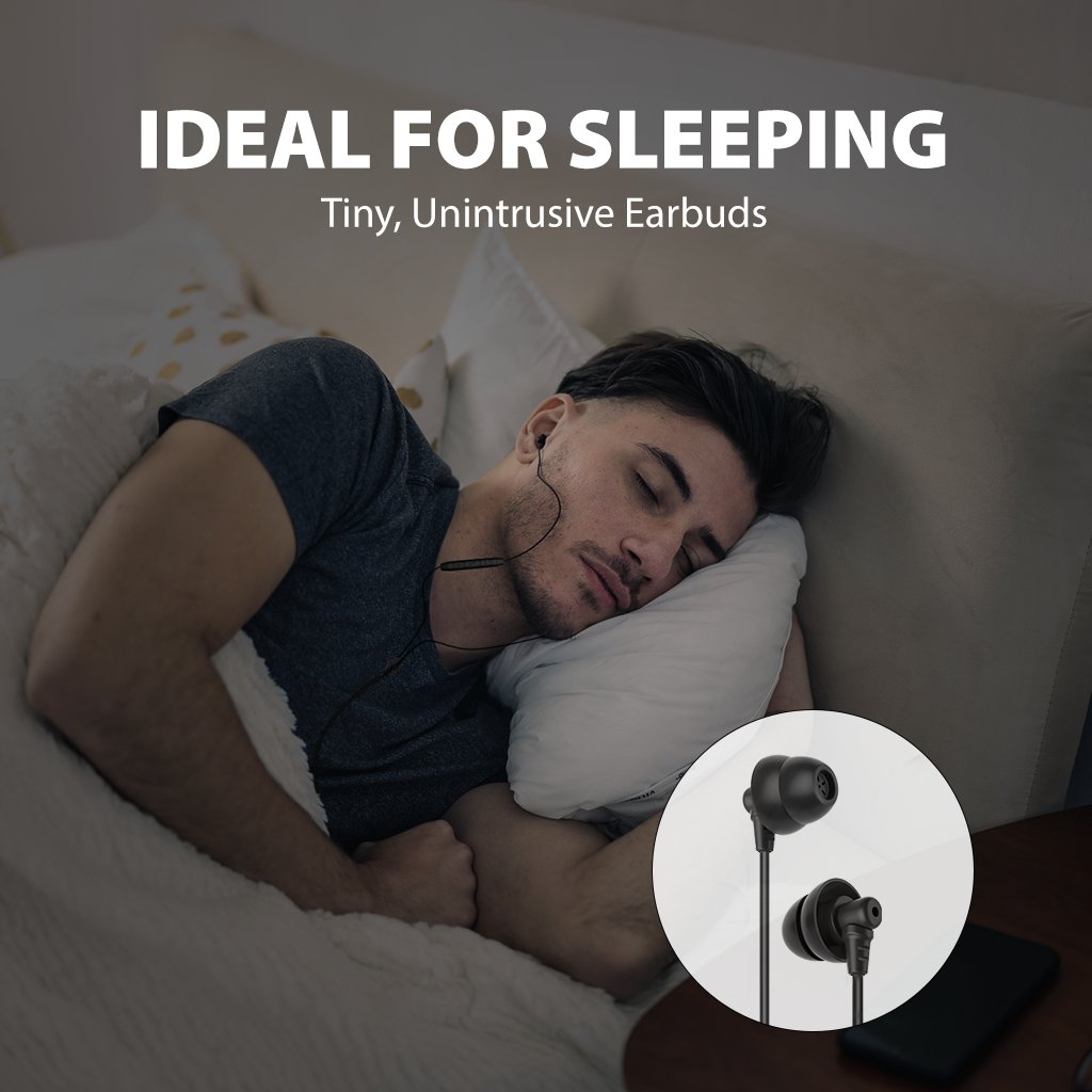 Lullaby E20 | Sleep Headphones Wired for Side Sleepers