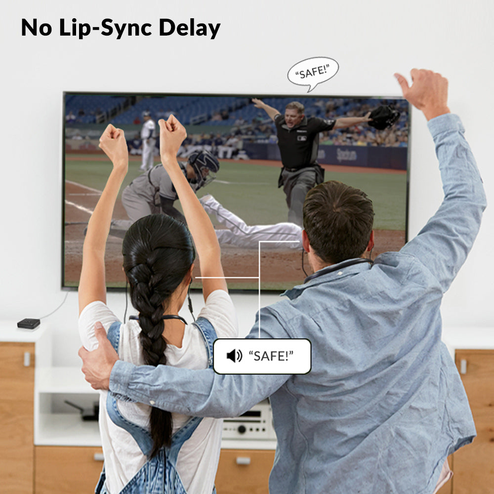 HT41866 | Bluetooth 5.0 Transmitter & Dual Headphone TV Set