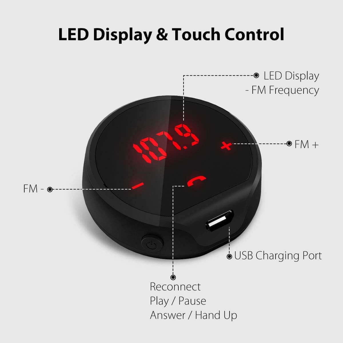 CK310 | Wireless Bluetooth FM Transmitter for Car