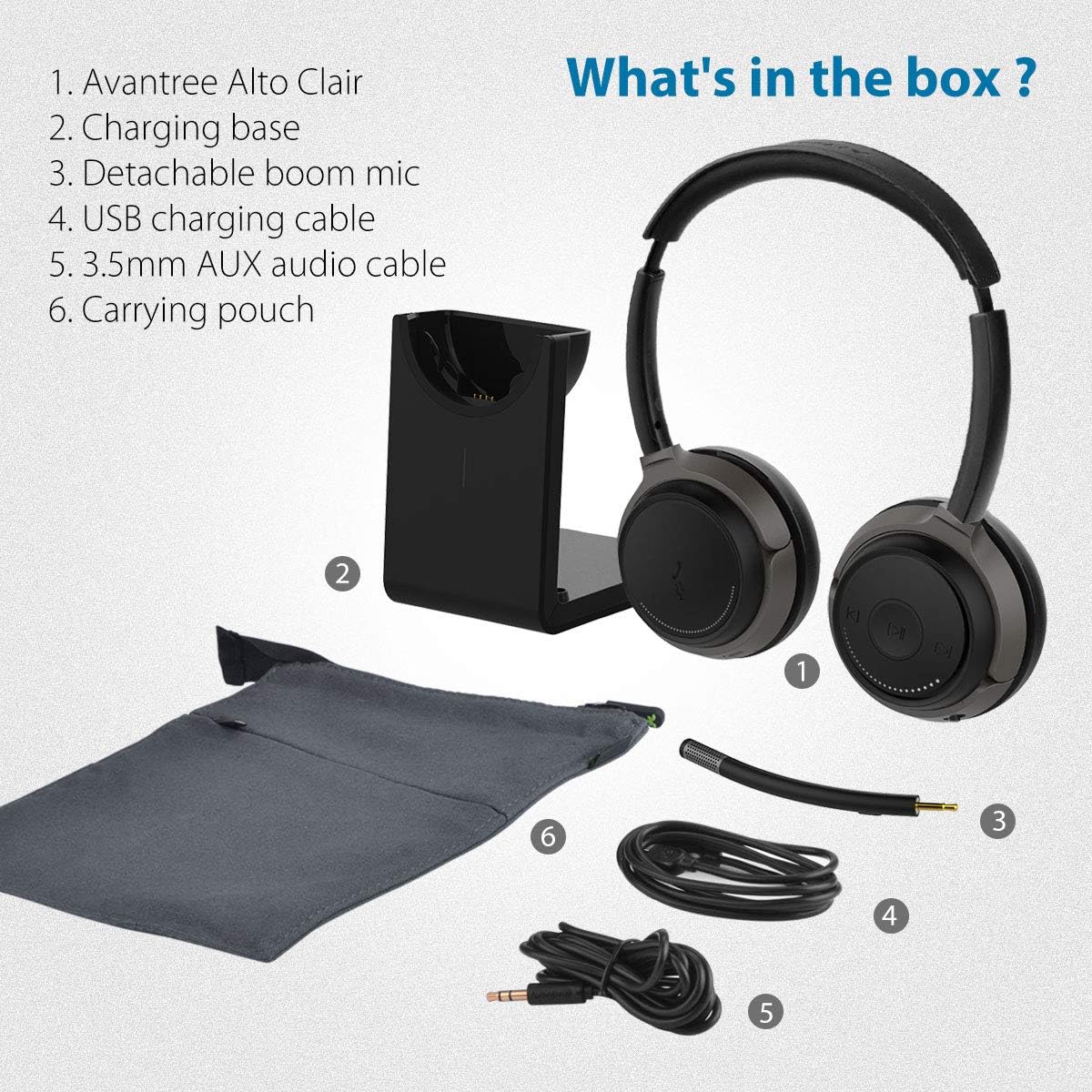 Alto Clair | Bluetooth 5.0 Boom Mic Headset
