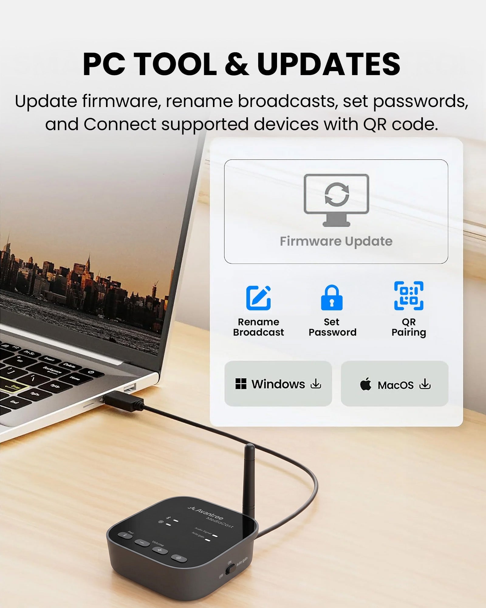 MediaCast | Auracast TV Transmitter HDMI ARC In