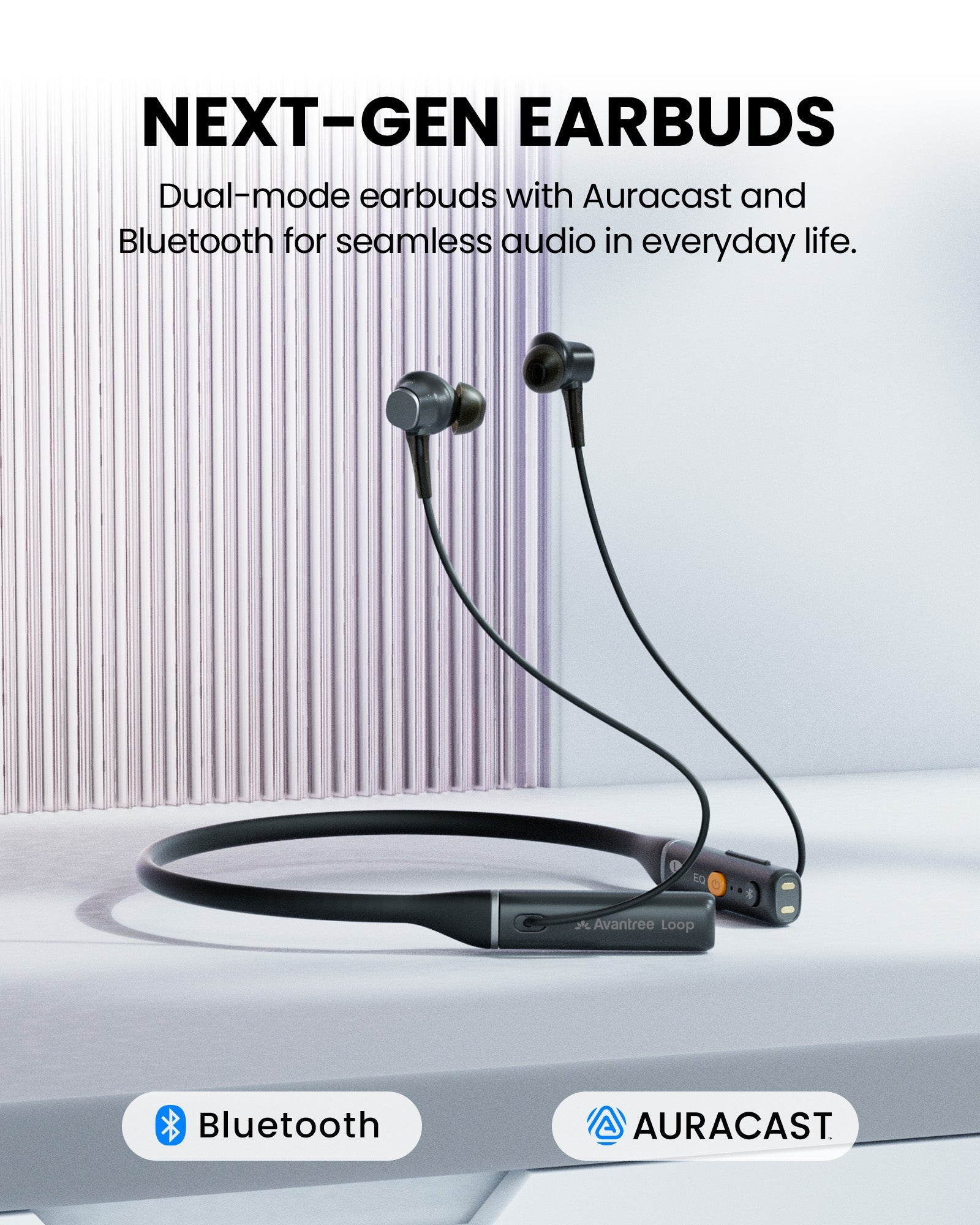 Loop-RX | Auracast Neckband Earbuds