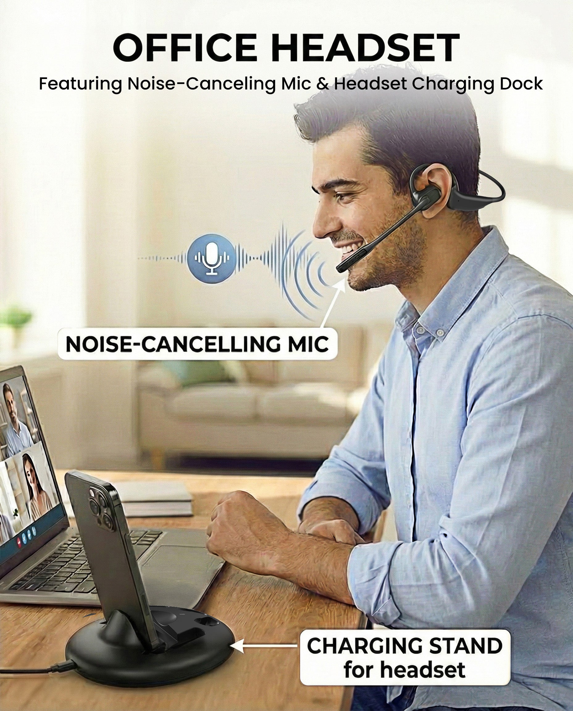 Lingo N21 | Open Ear Headphones with Mic