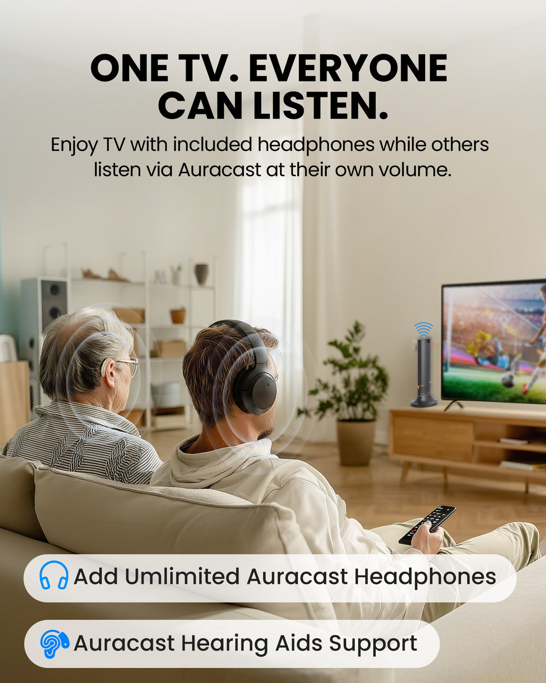 Opera Aura | Wireless Auracast TV Headphones