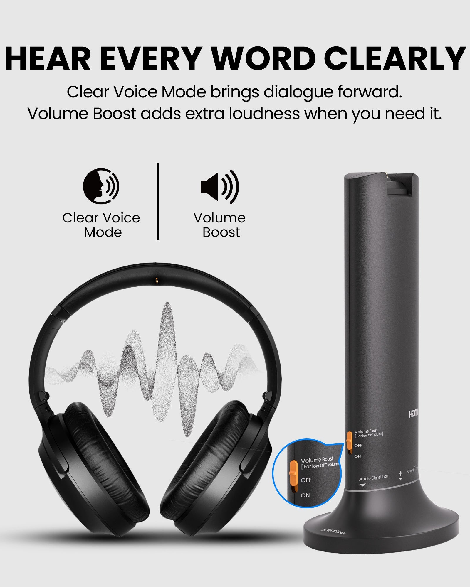 Opera Aura | Wireless Auracast TV Headphones
