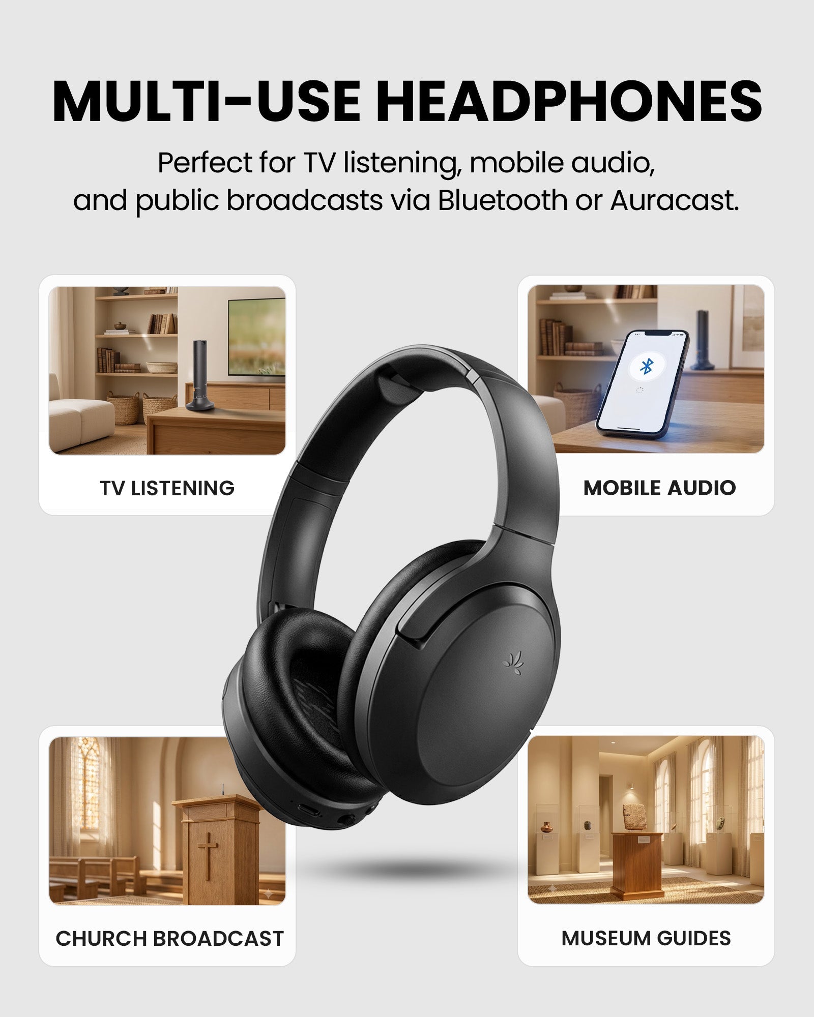 Opera Aura | Wireless Auracast TV Headphones