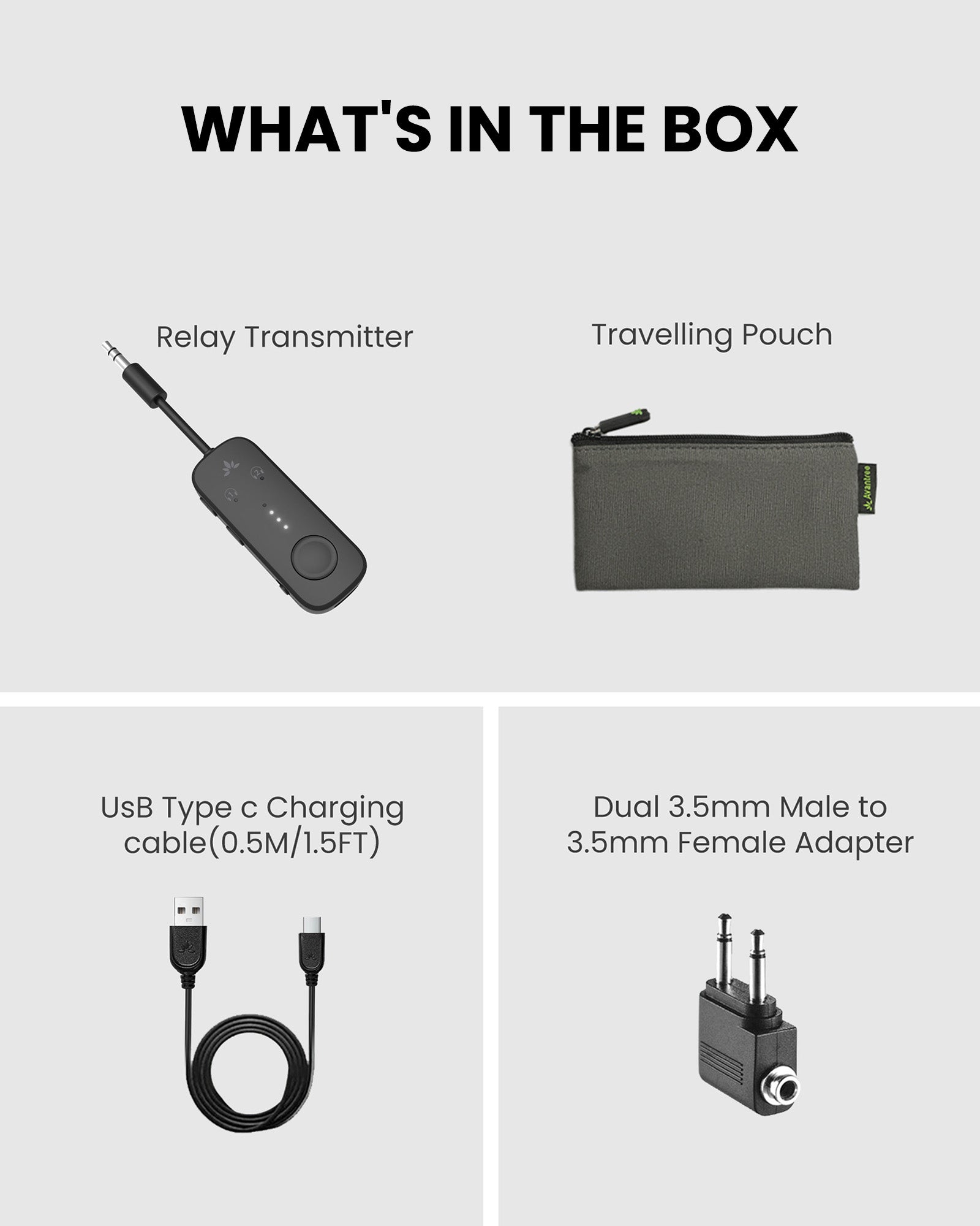 Relay | Airplane Bluetooth Adapter for 2 Headphones