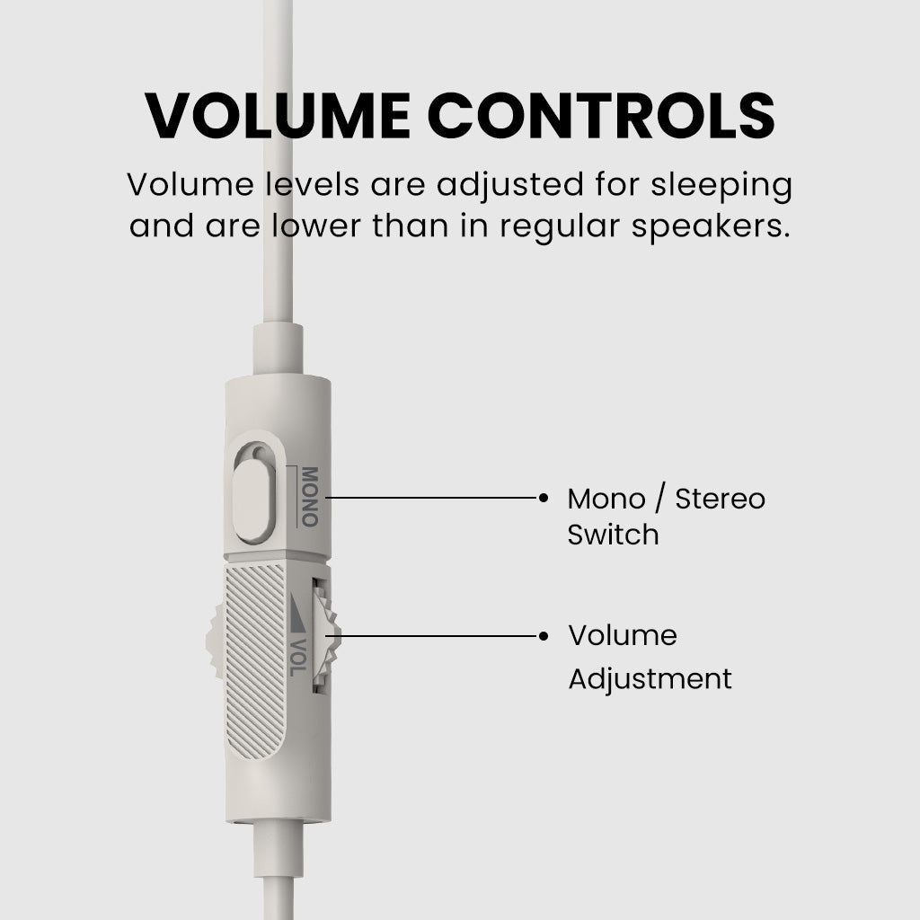 Slumber B | Wired Pillow Speaker for Sleeping