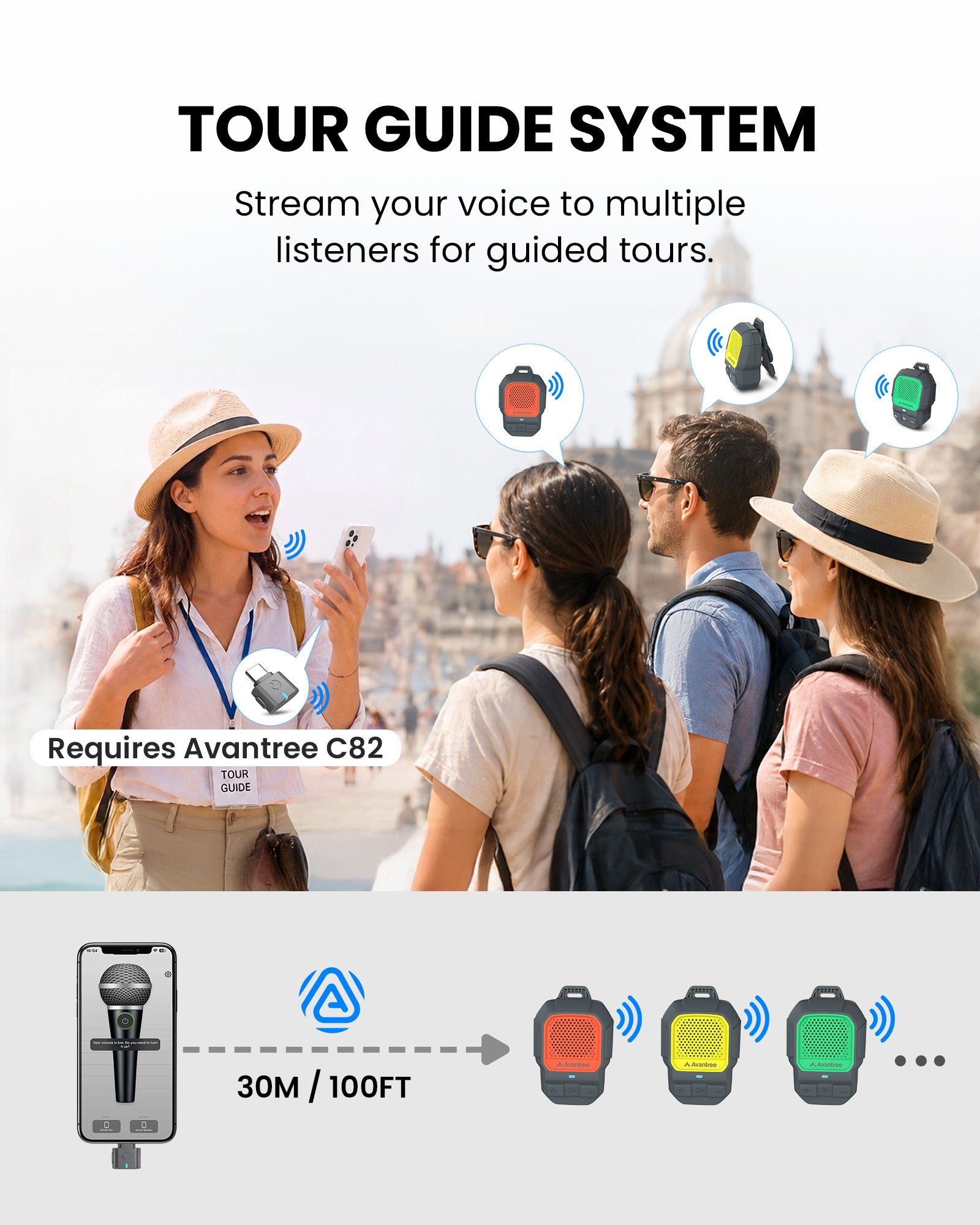 ShareCast Solo | Clip-On Auracast Wearable Speaker