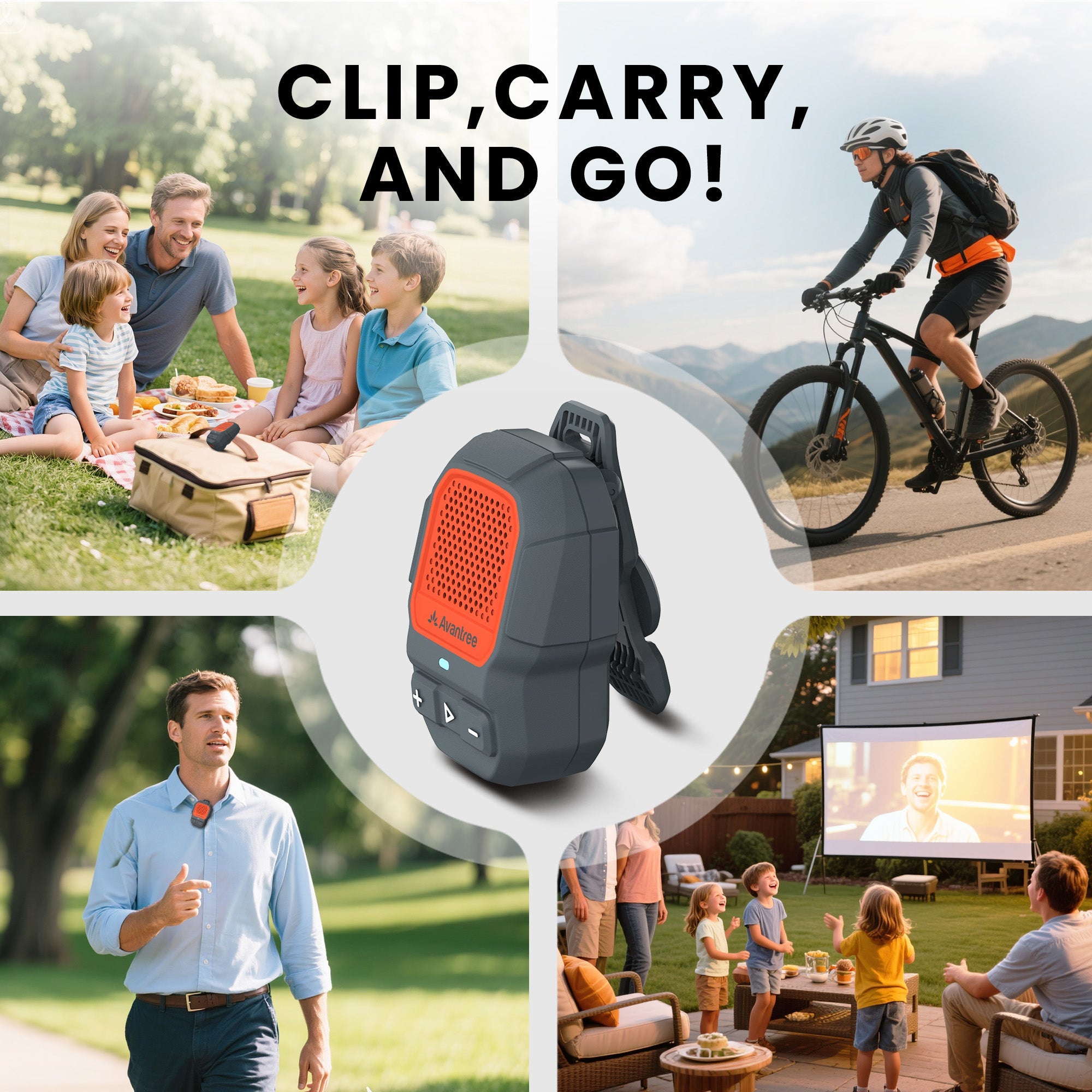 ShareCast Solo | Clip-On Auracast Wearable Speaker