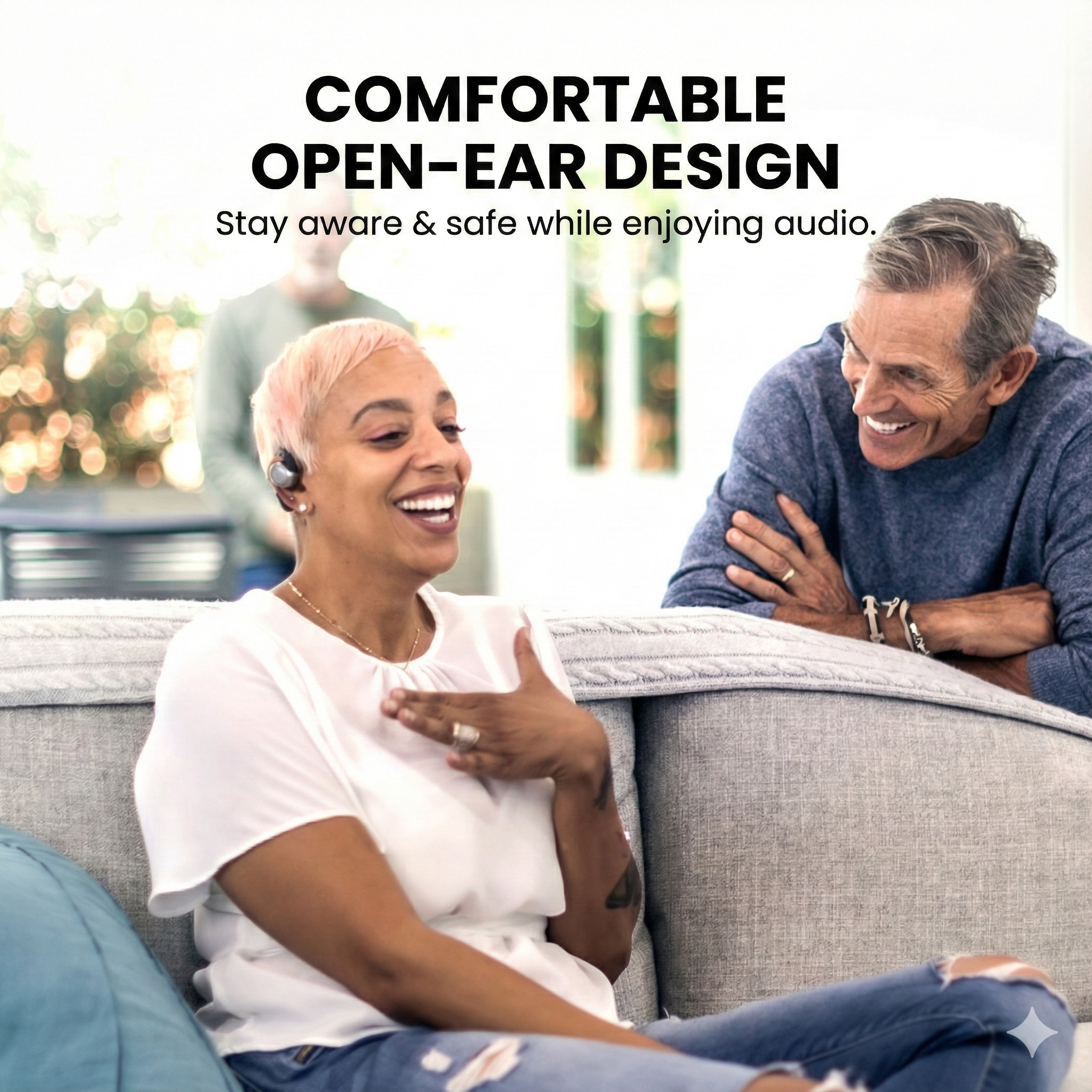 Pebble Aura | Open-Ear Auracast TV Earbuds