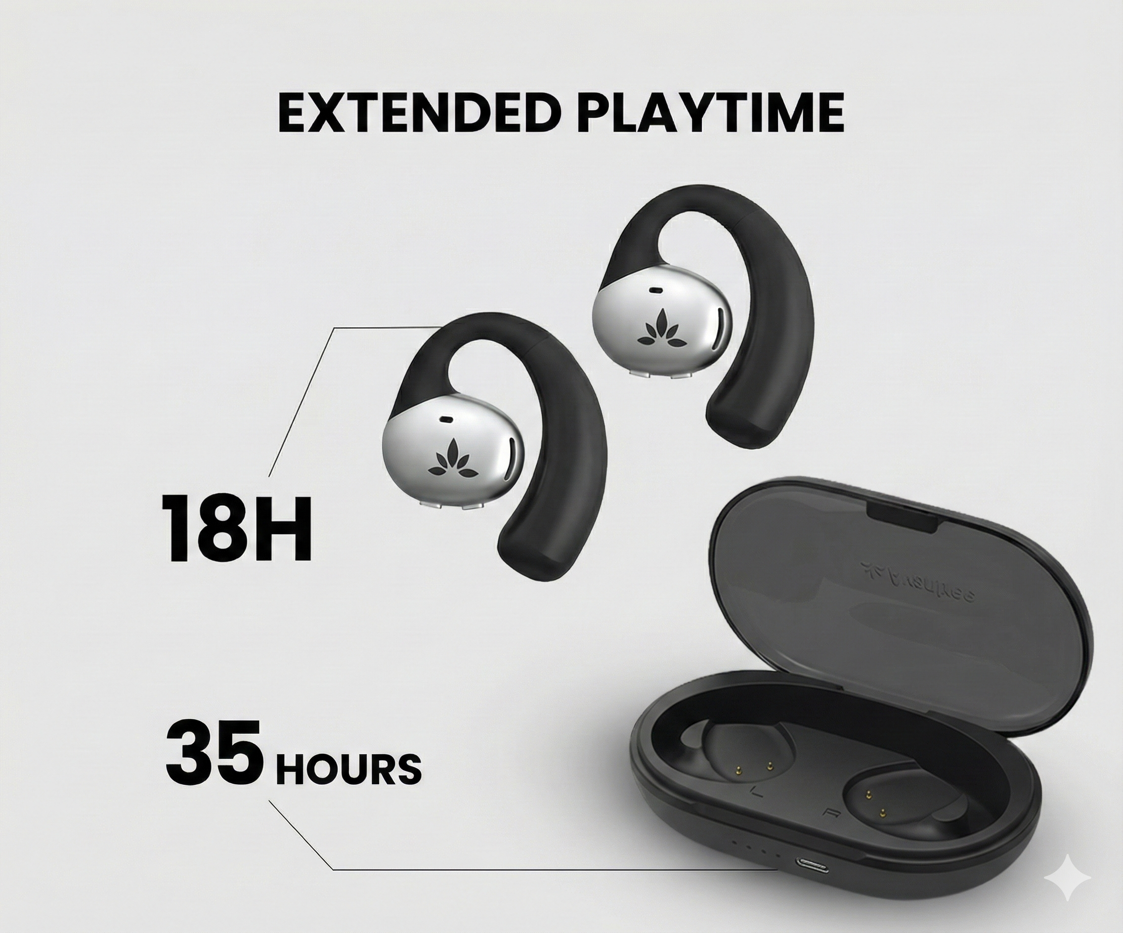 Pebble Aura | Open-Ear Auracast TV Earbuds